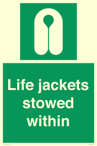 Life jackets stowed within